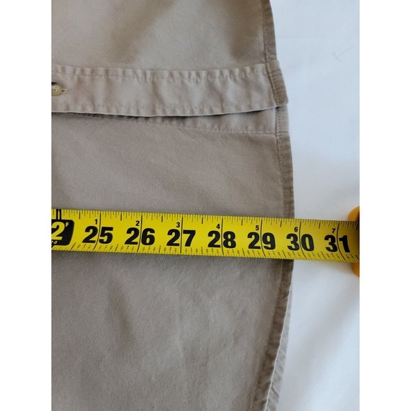 Wrangler Men's L Button Up Beige Short Sleeve Shirt - Picture 6 of 6